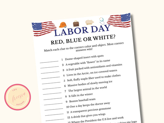 Labor Day Red, Blue or White Game