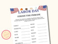Labor Day Finish the Phrase Game