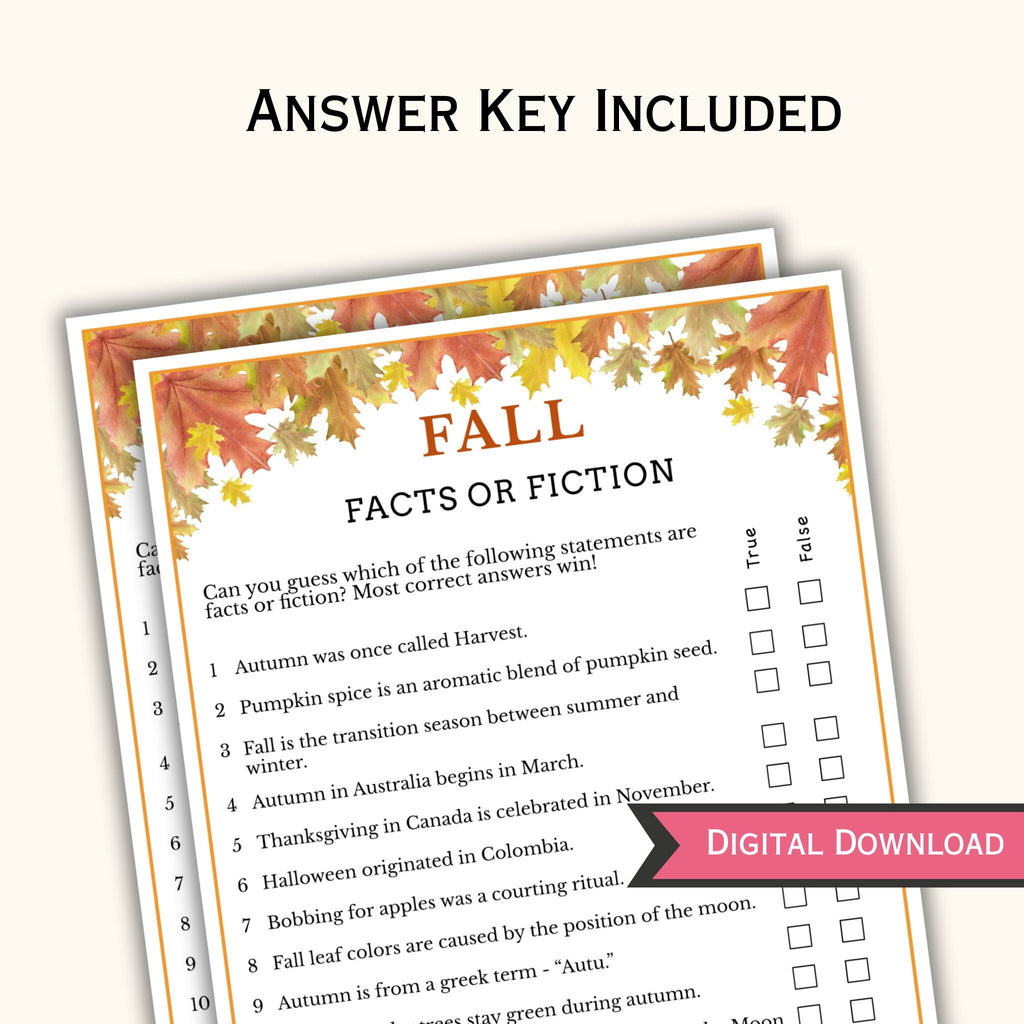 Fall Games Printable (12 Game Bundle)