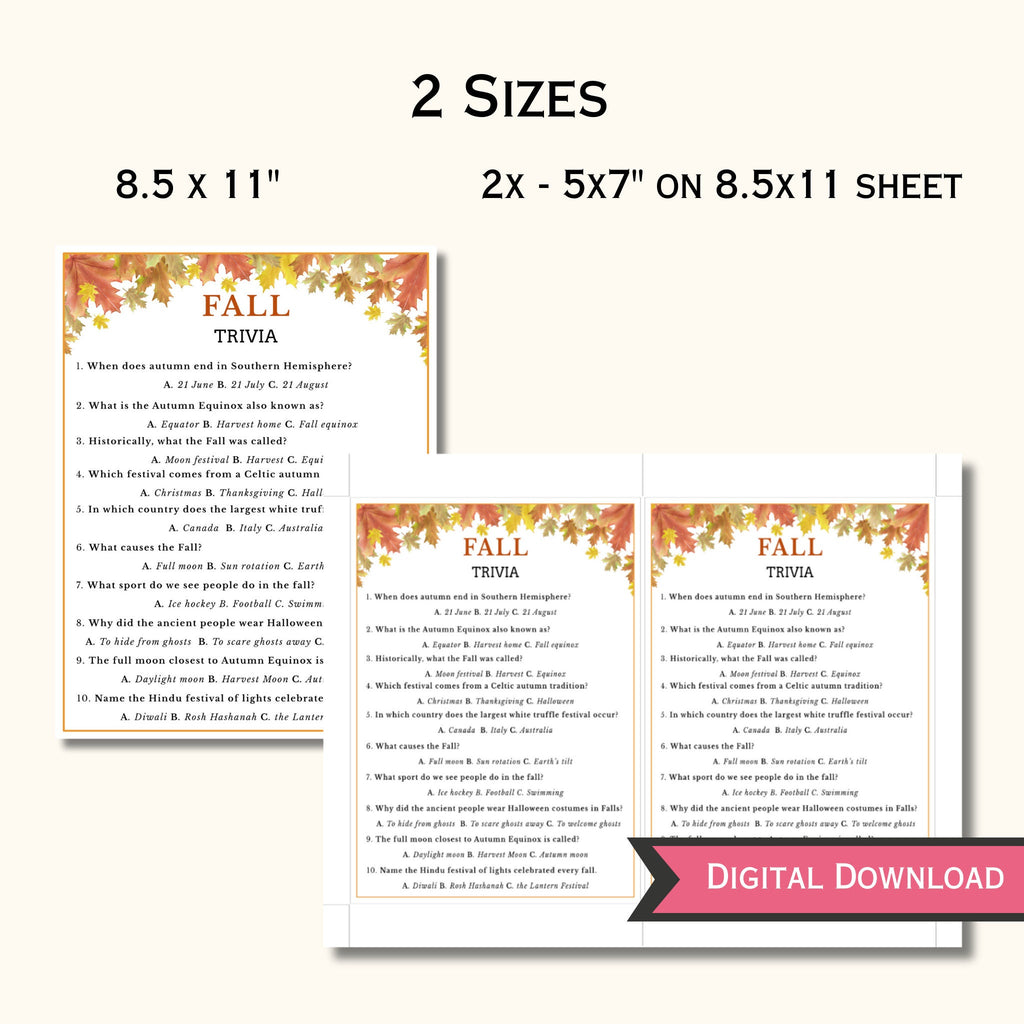 Fall Trivia Game