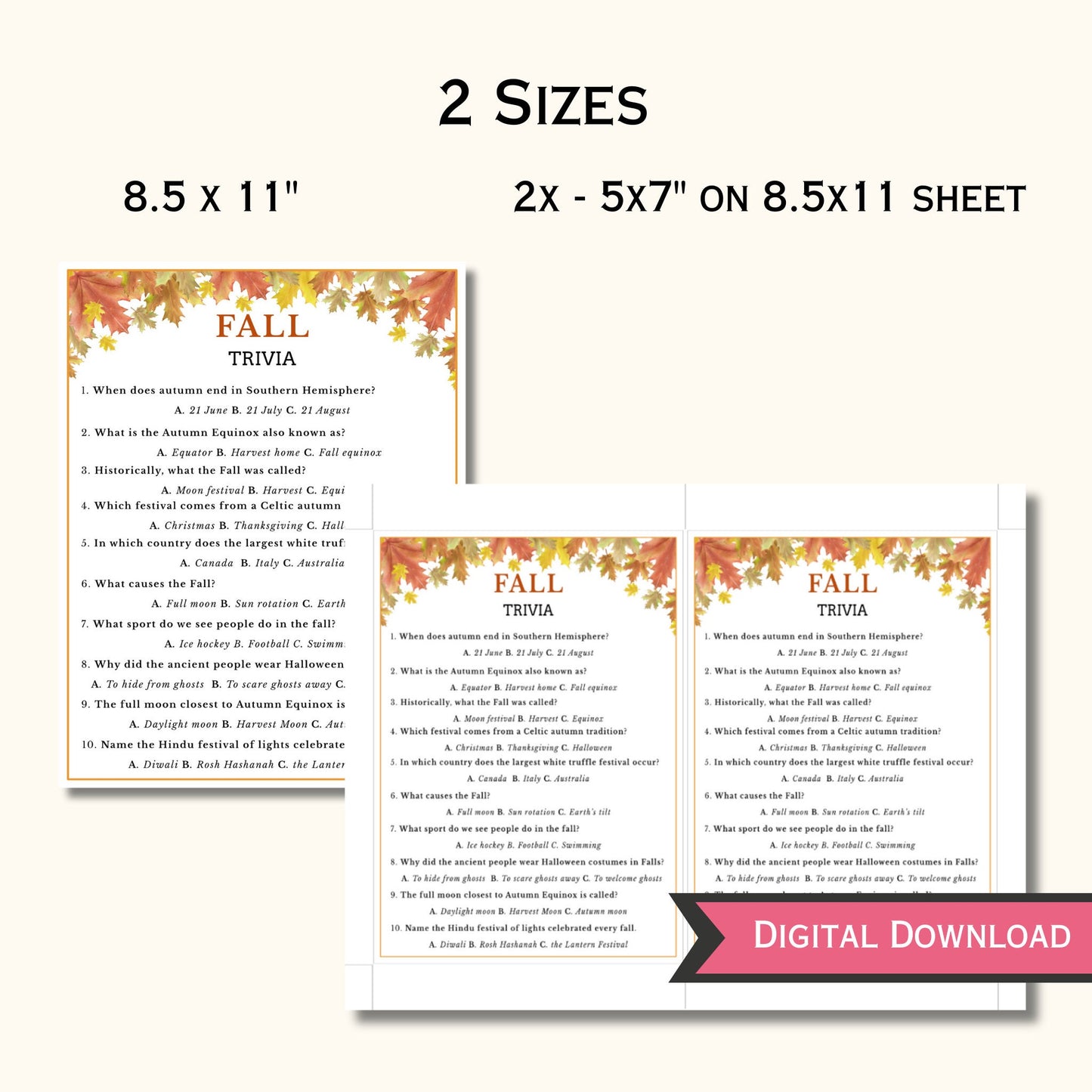 Fall Trivia Game