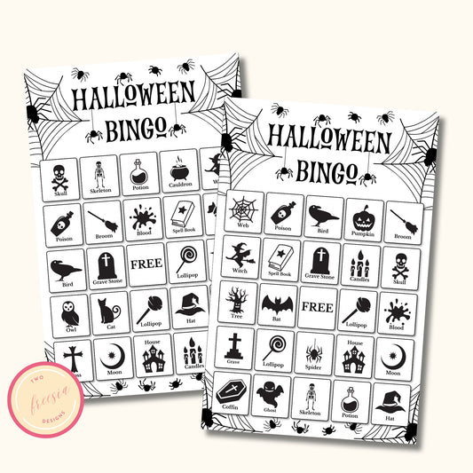 Printable Halloween Bingo Game - 30 Cards