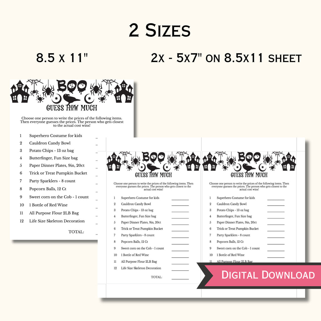 Guess How Much - Halloween Game