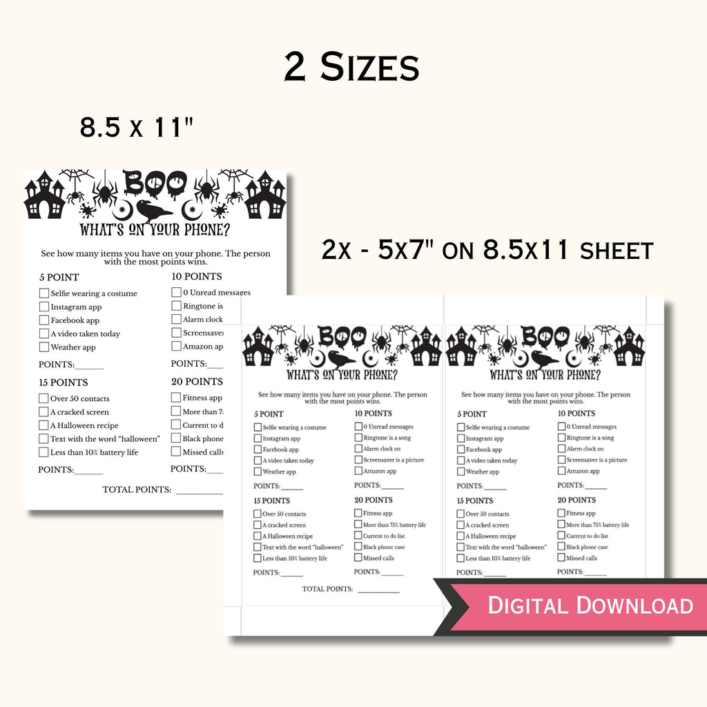 Halloween What's on your Phone Game