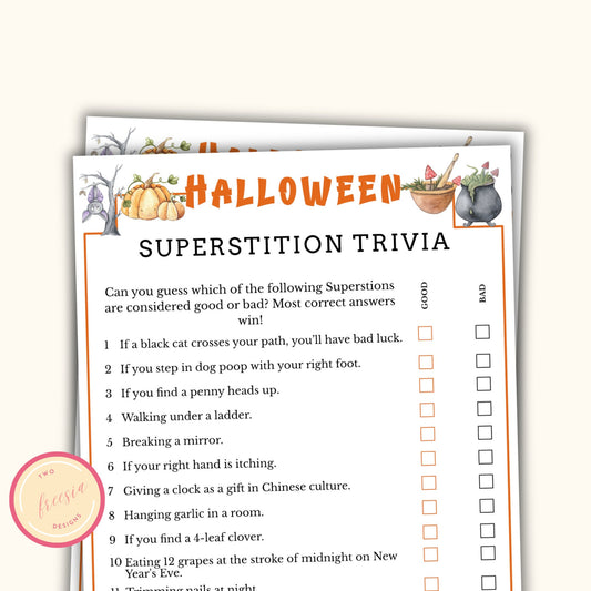 Halloween Superstition Trivia Game