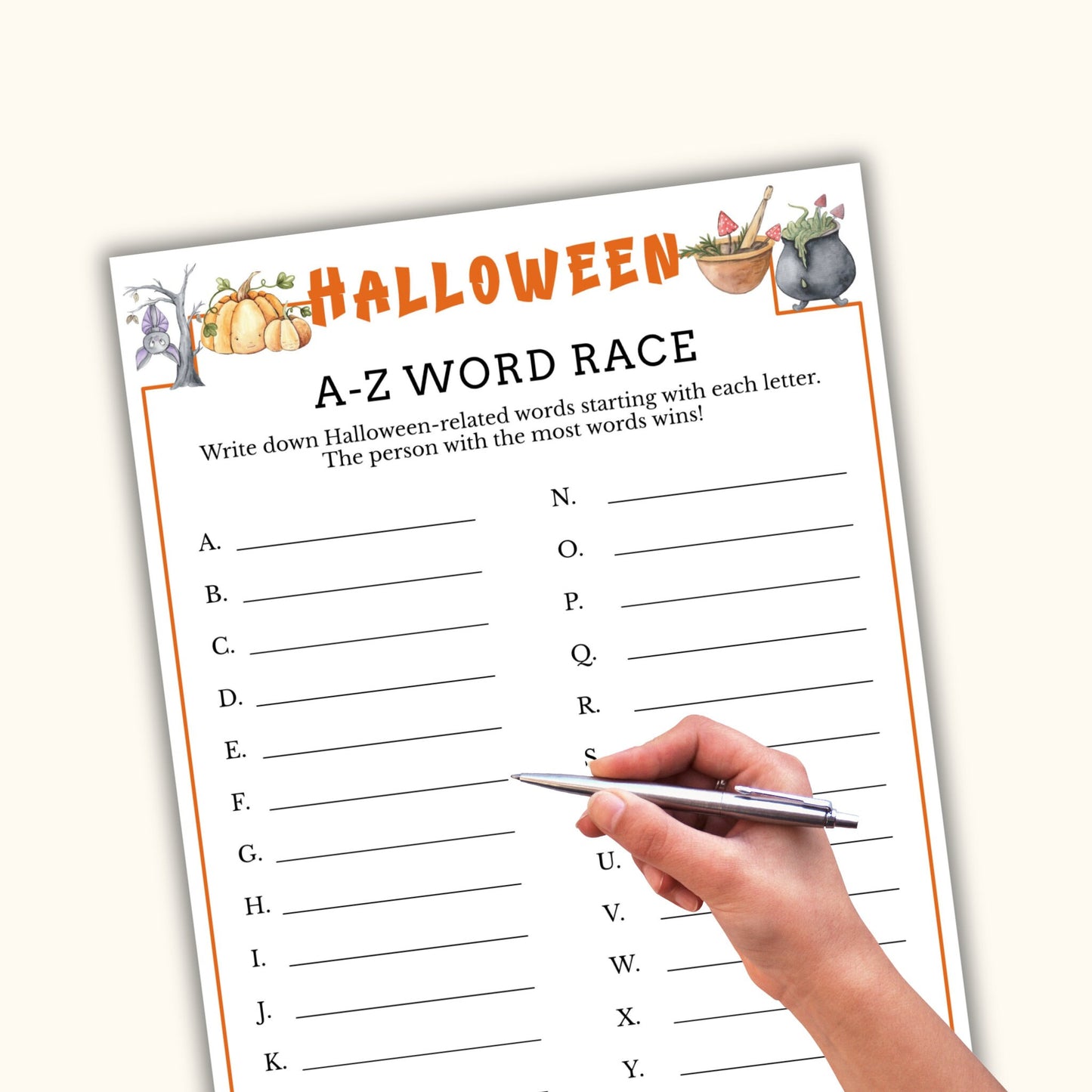 Halloween A-Z Game