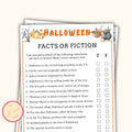 Halloween Facts or Fiction Game