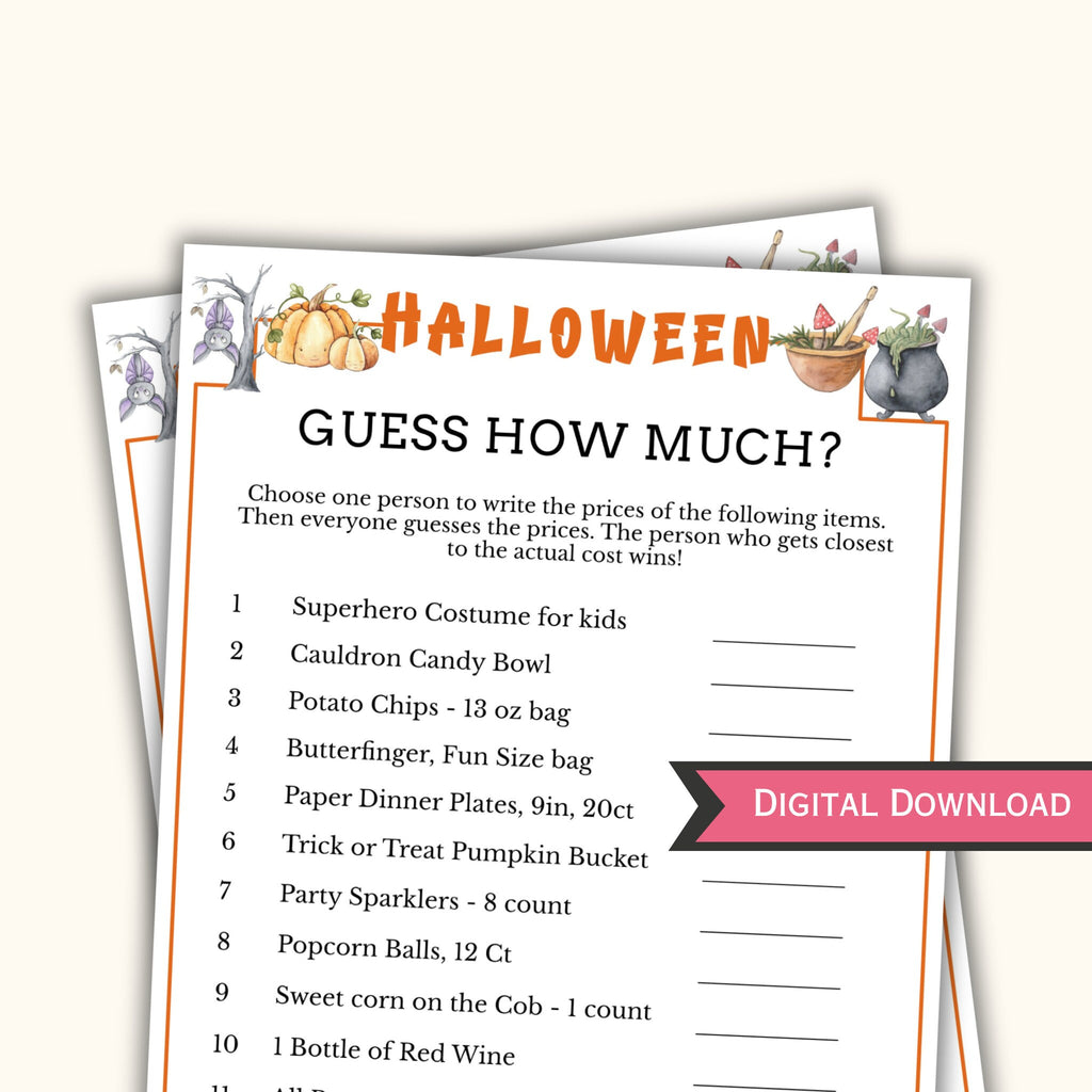 Halloween Guess How Much Game