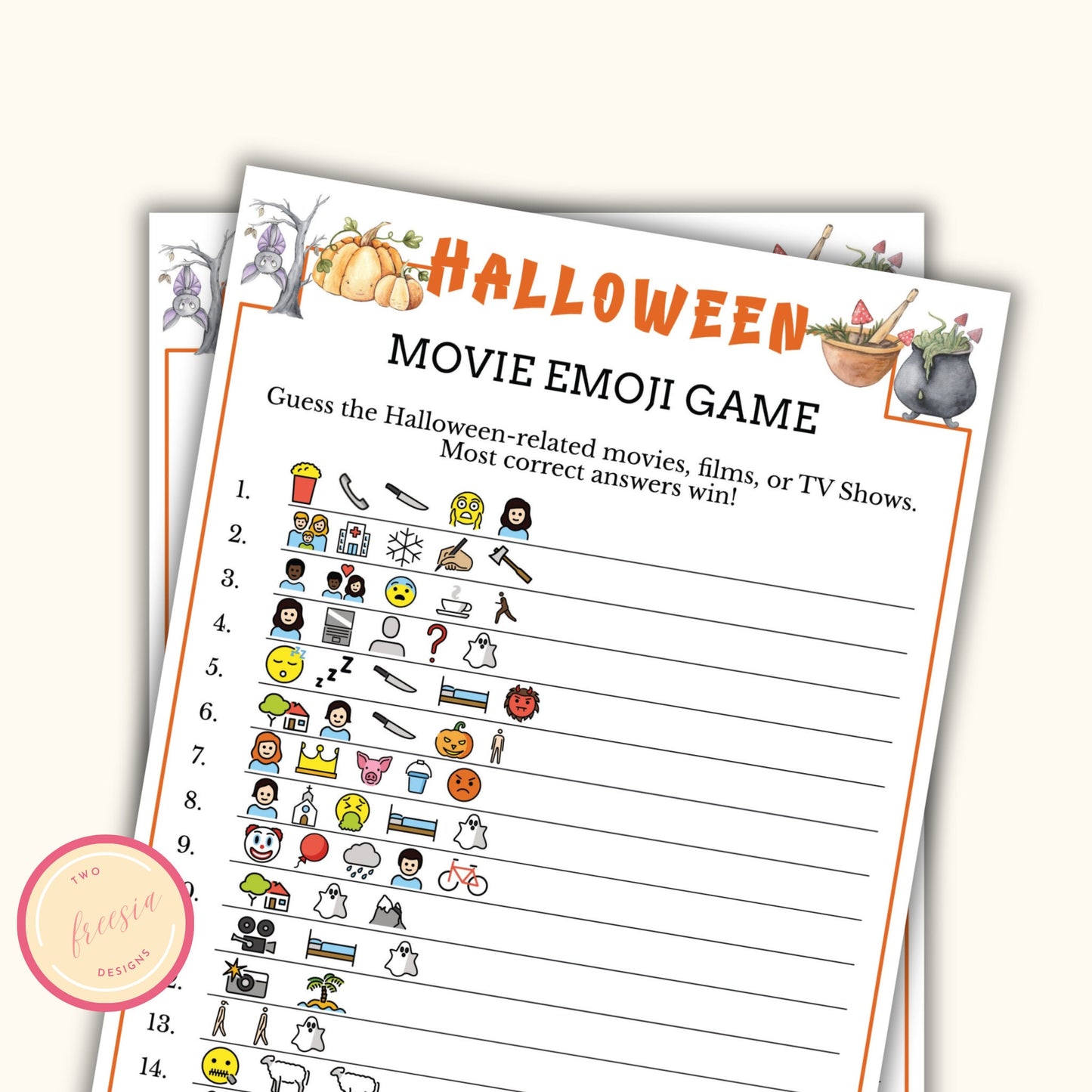 Halloween Movie Emoji Game