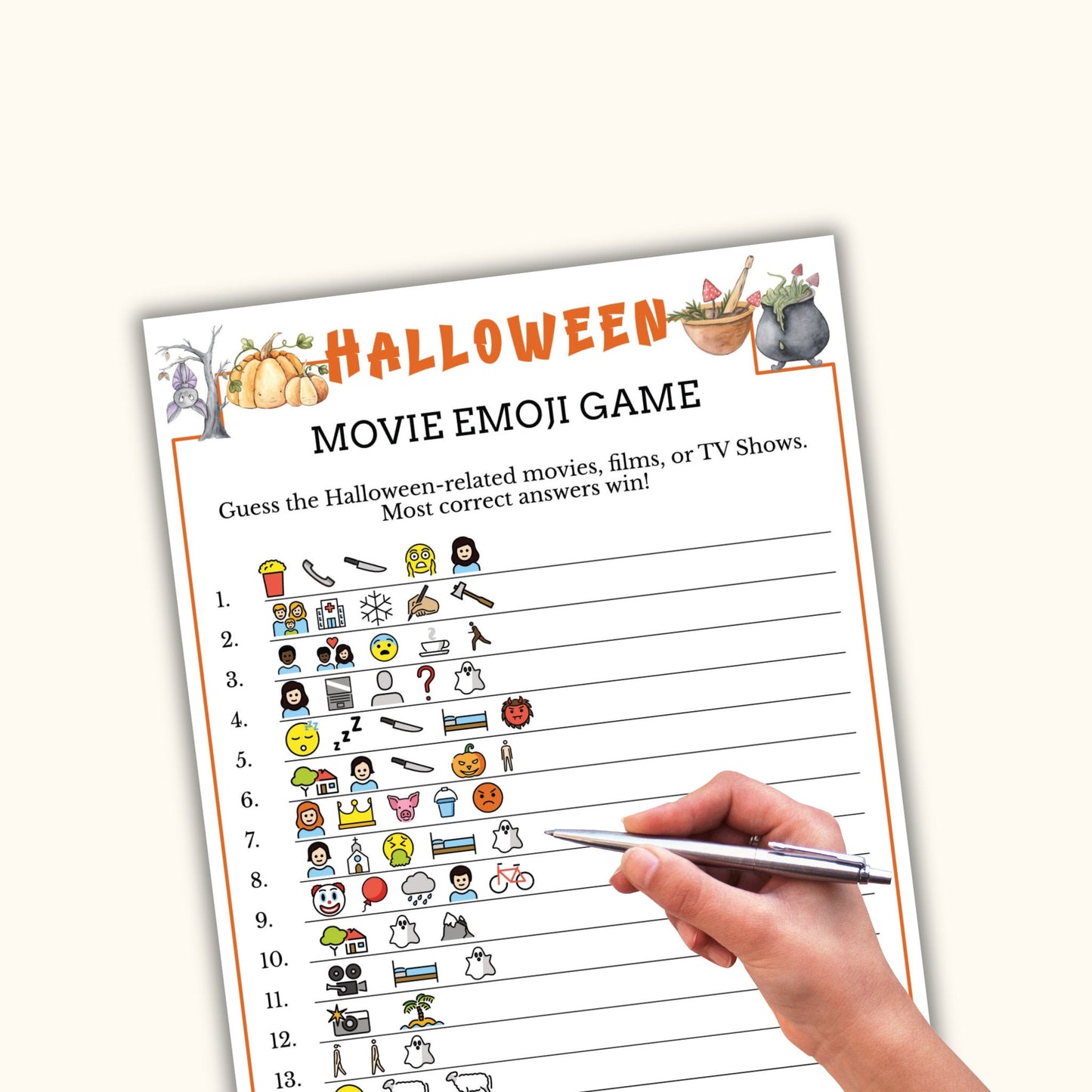 Halloween Movie Emoji Game