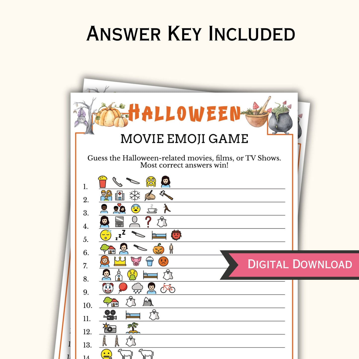 Halloween Movie Emoji Game