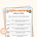 Roll and Tell Halloween Dice Game
