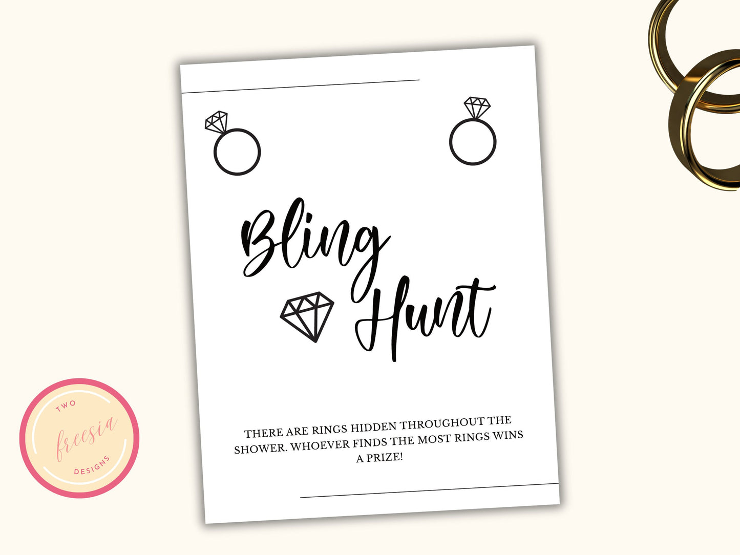 Bridal Shower Game - Bling/Ring Hunt