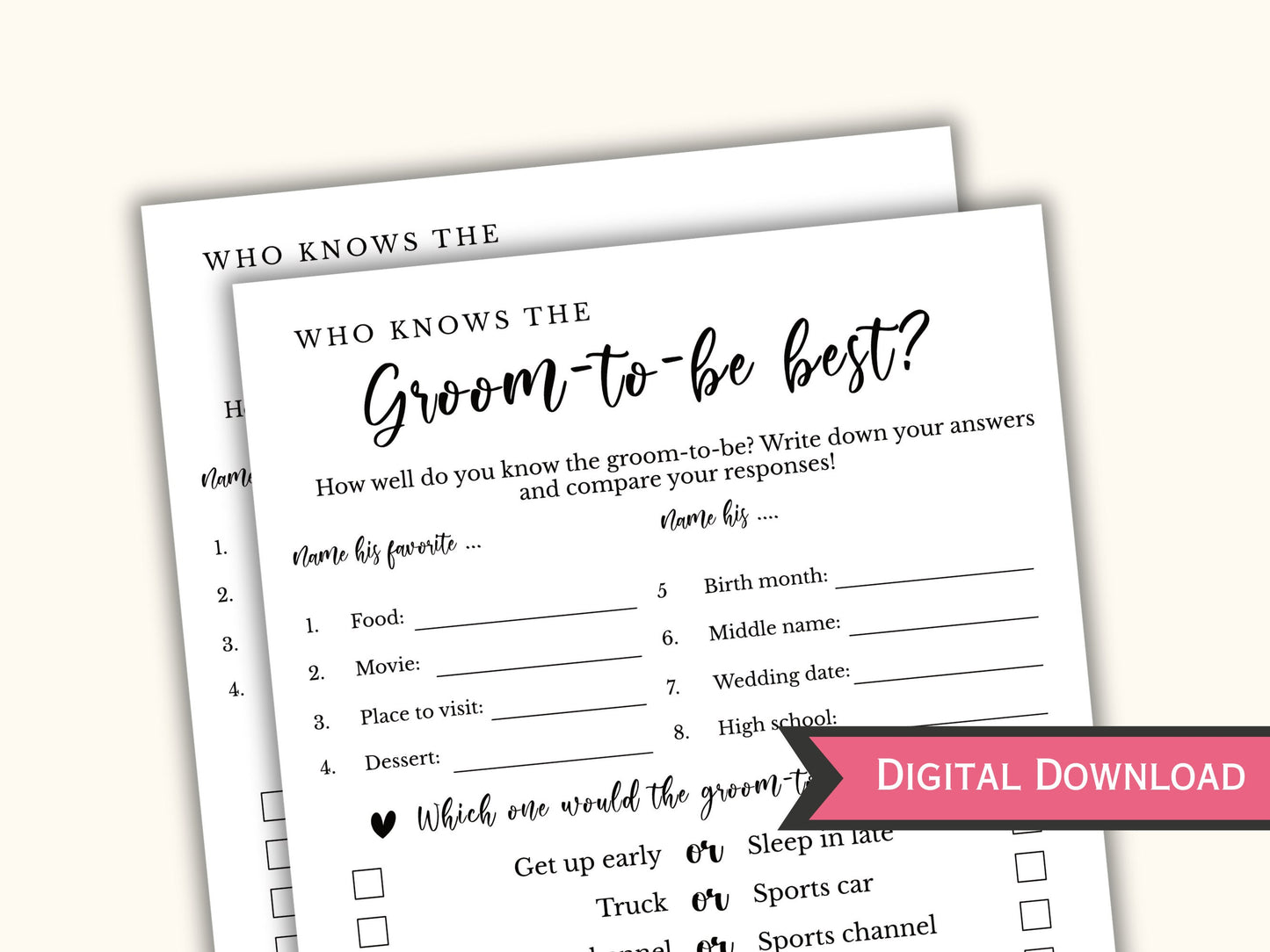 Who knows the Groom-to-be best?