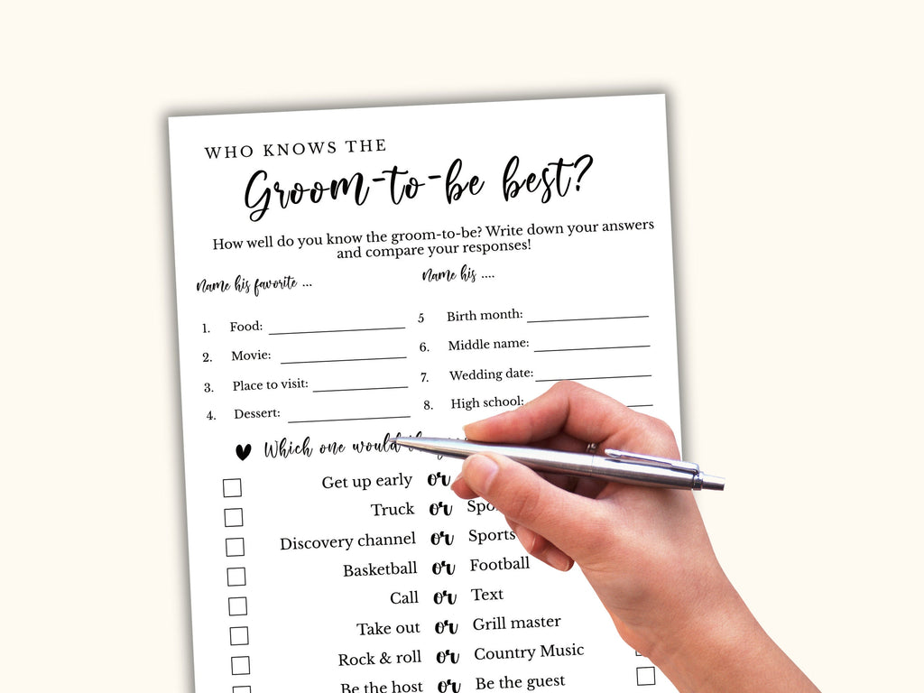 Who knows the Groom-to-be best?