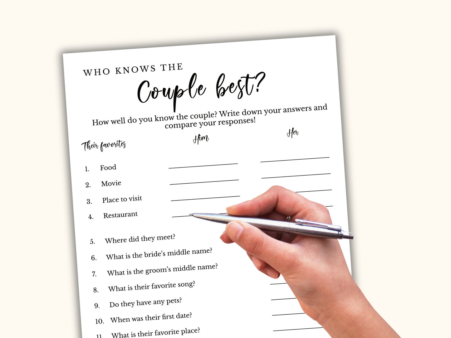 Who knows the Couple Best