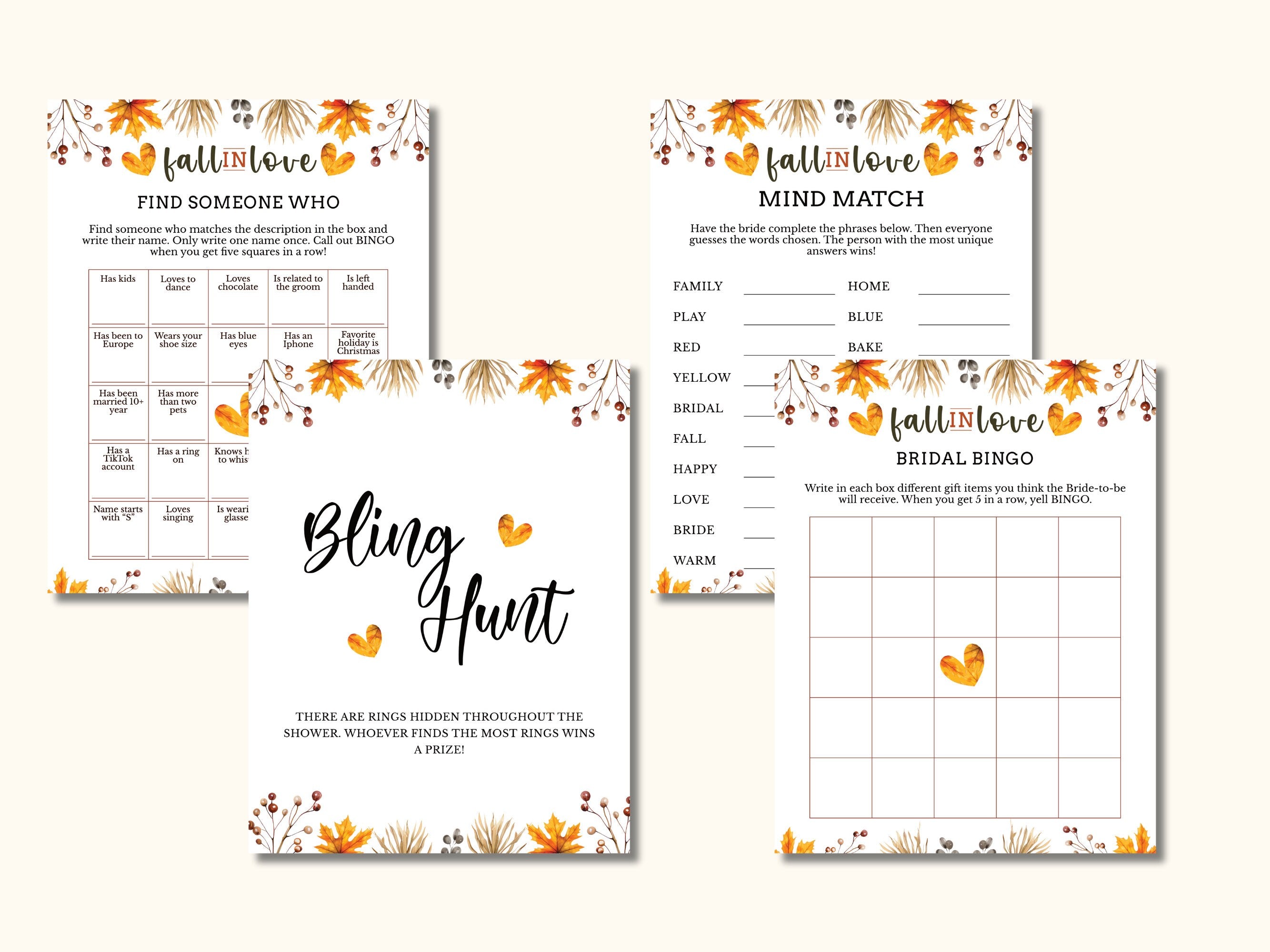 10 Fall in Love Bridal Shower Games