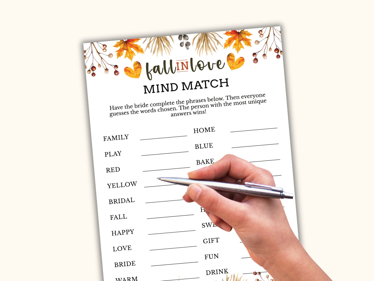 10 Fall in Love Bridal Shower Games