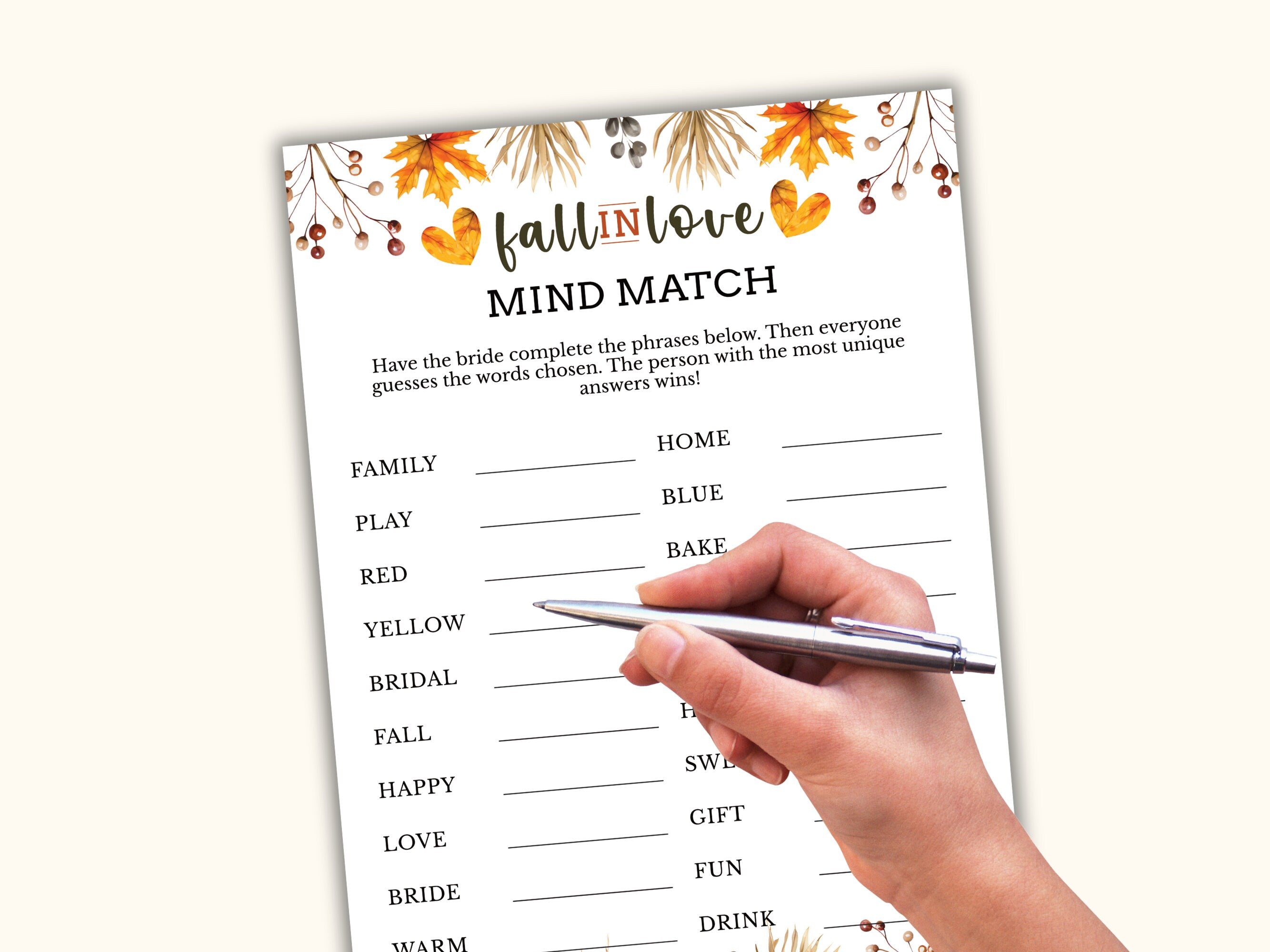 10 Fall in Love Bridal Shower Games