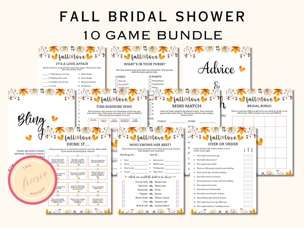 10 Fall in Love Bridal Shower Games