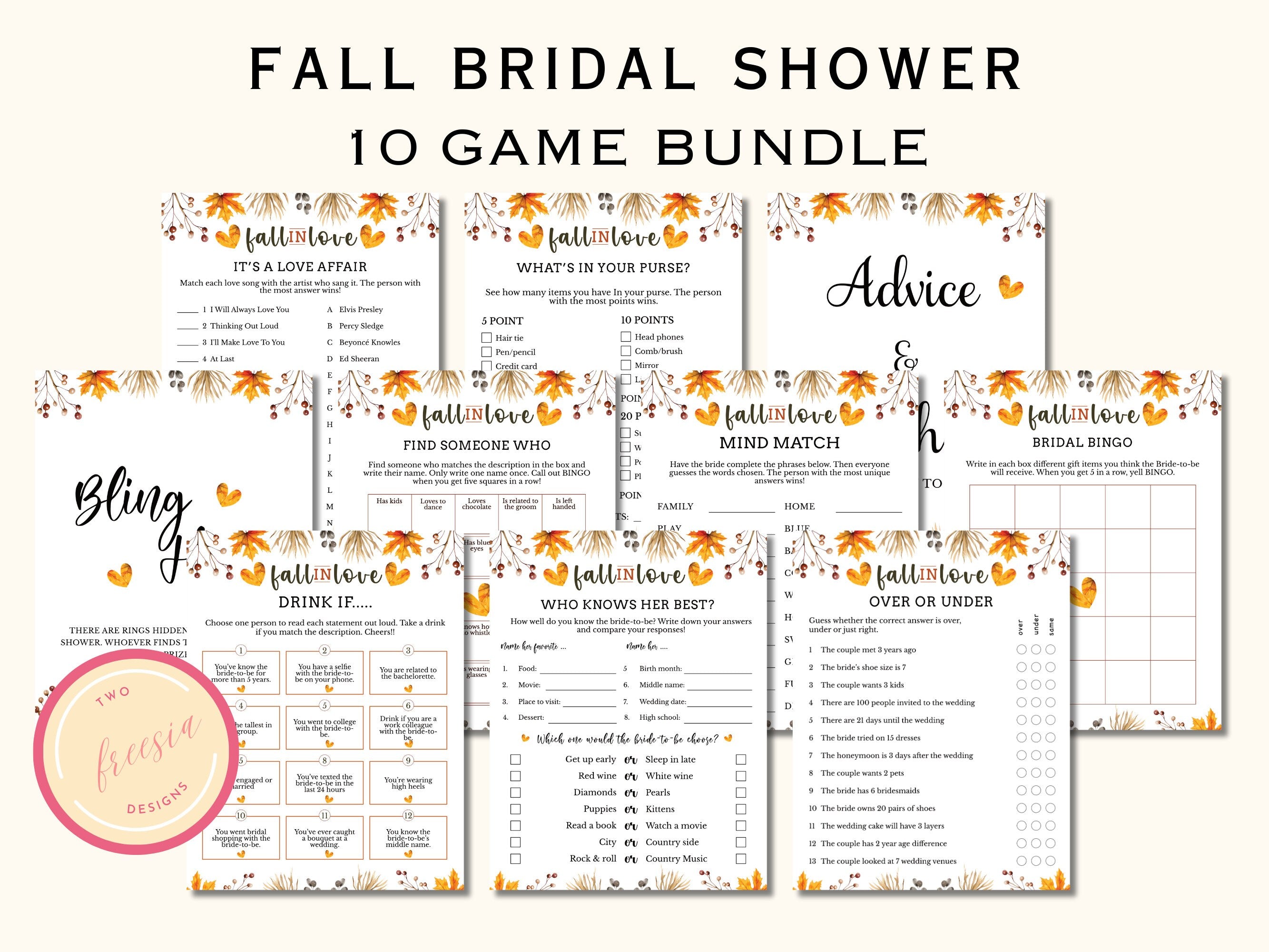 10 Fall in Love Bridal Shower Games