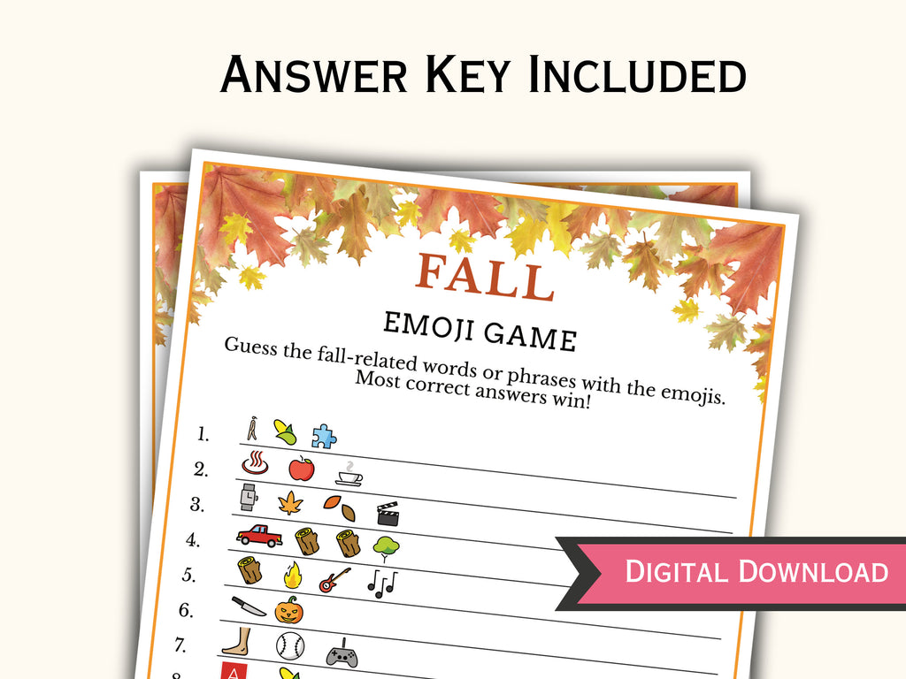 Fall Emoji Game