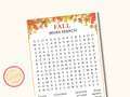 Fall Word Search Game