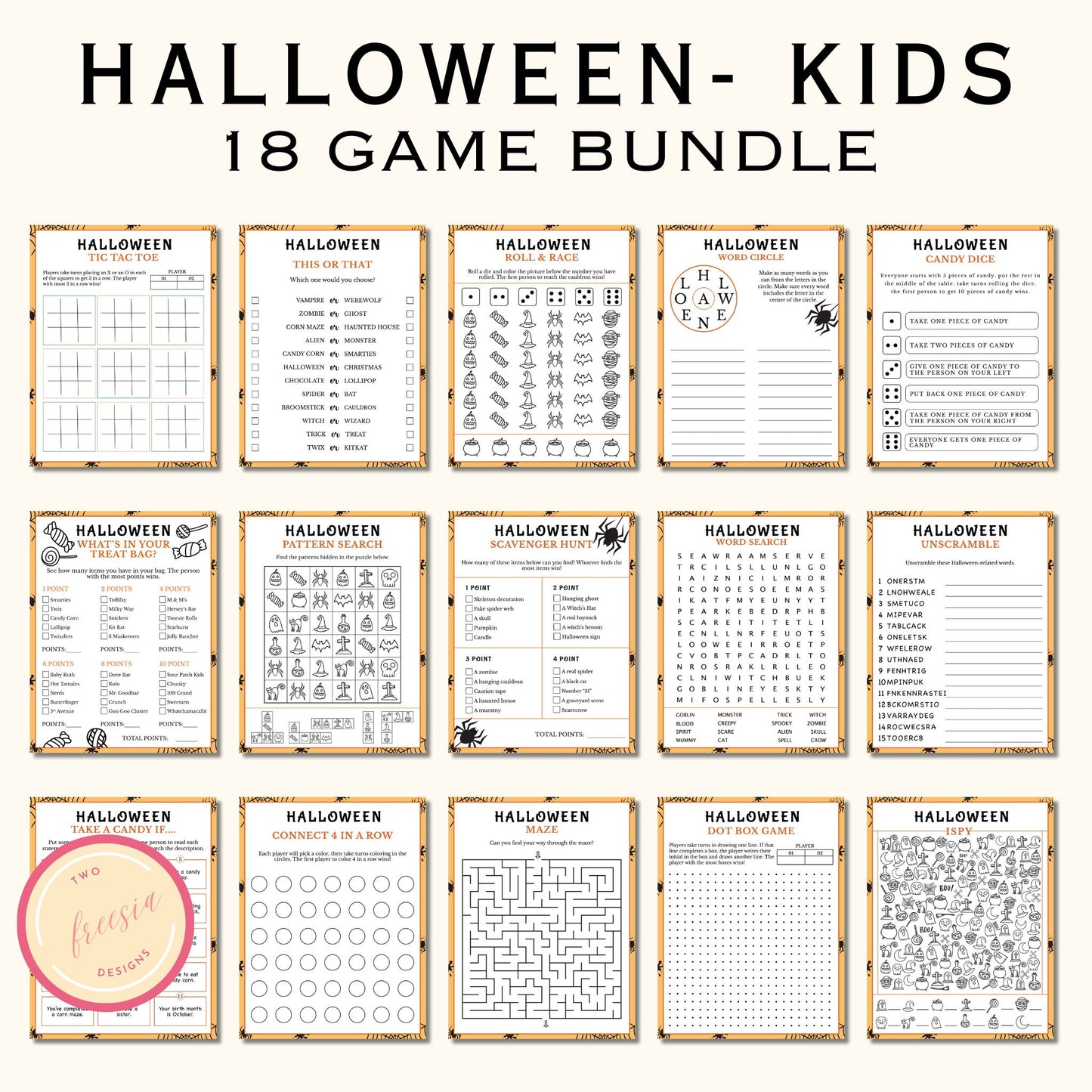 Halloween Party Games for Kids  - 18 Games