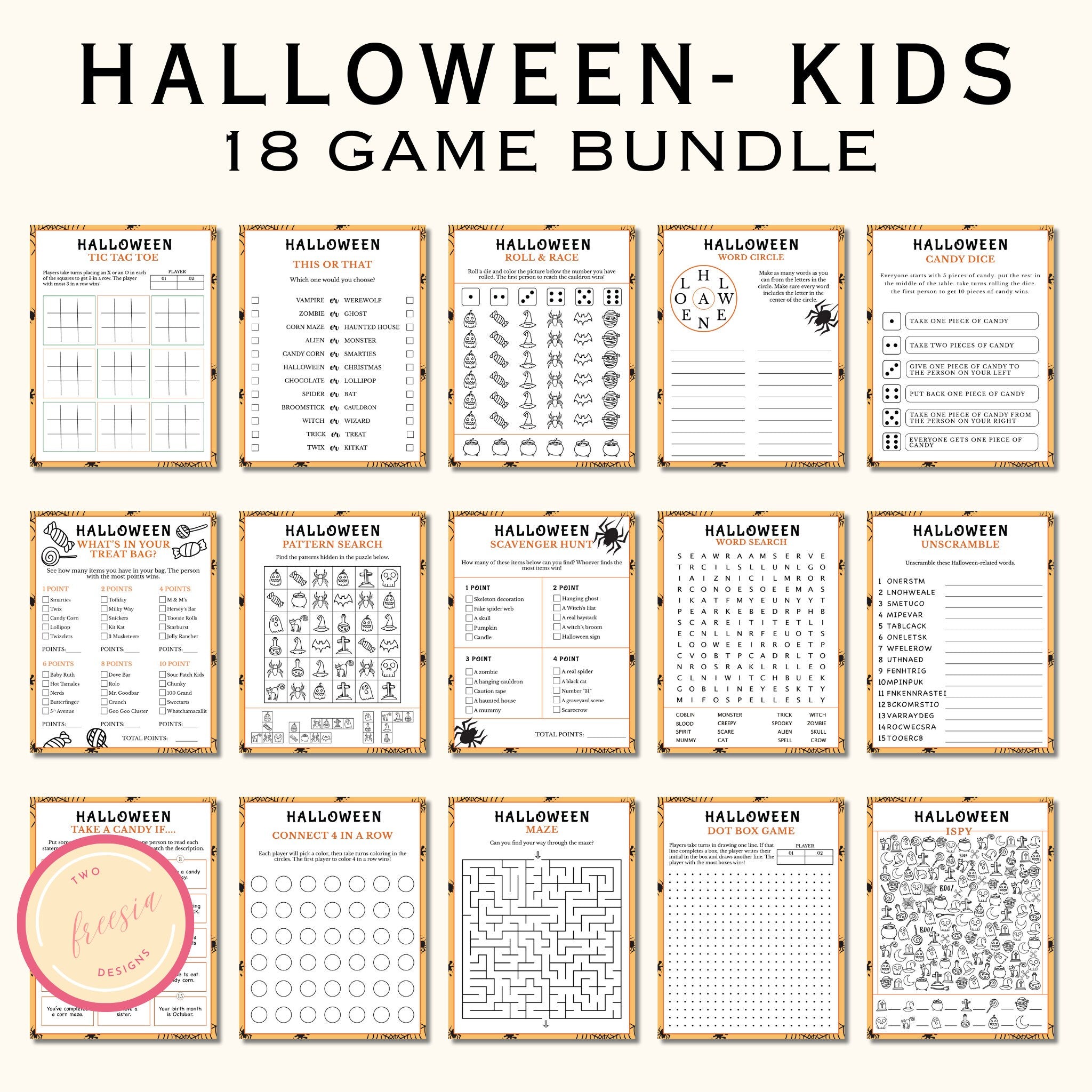 Halloween Party Games for Kids  - 18 Games