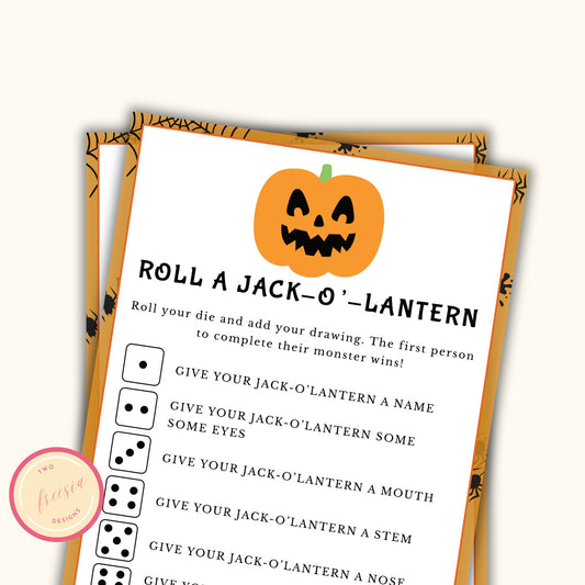 Roll a Jack O Lantern Dice Game