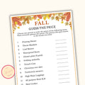 Guess the Price - Fall Party Game
