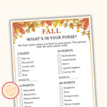 What's in your Purse - Fall Game