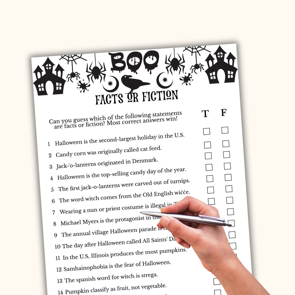 Halloween Facts or Fiction Game