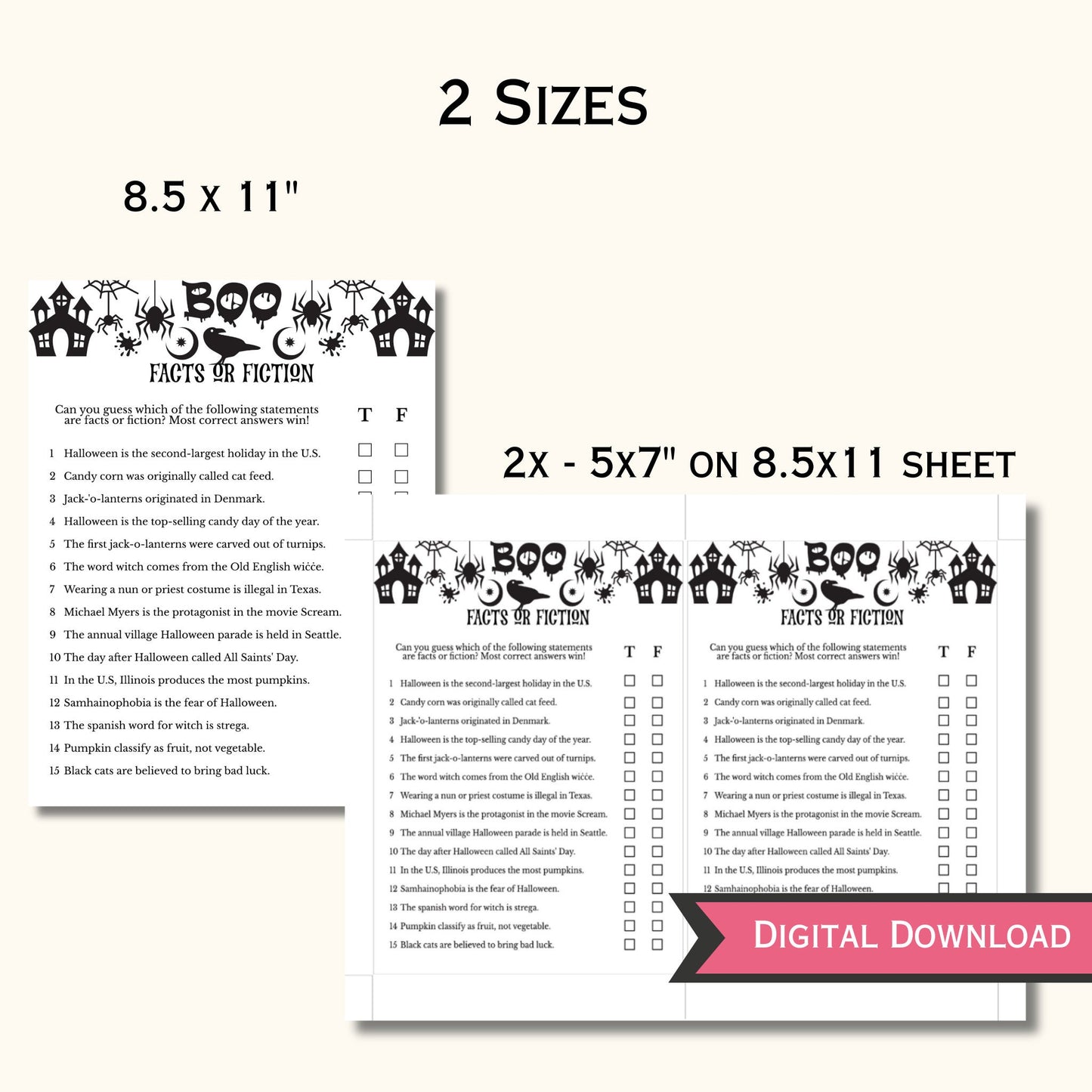 Halloween Facts or Fiction Game
