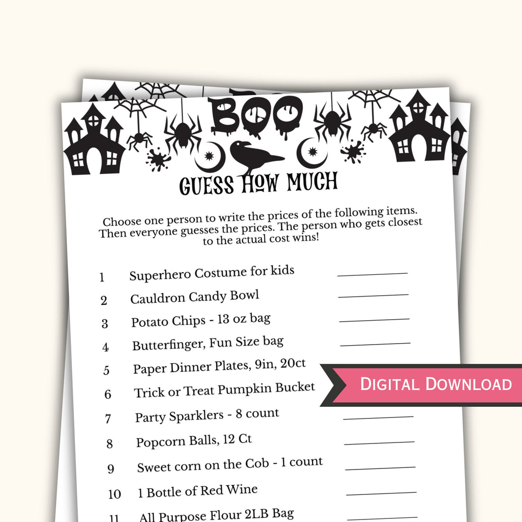 Guess How Much - Halloween Game