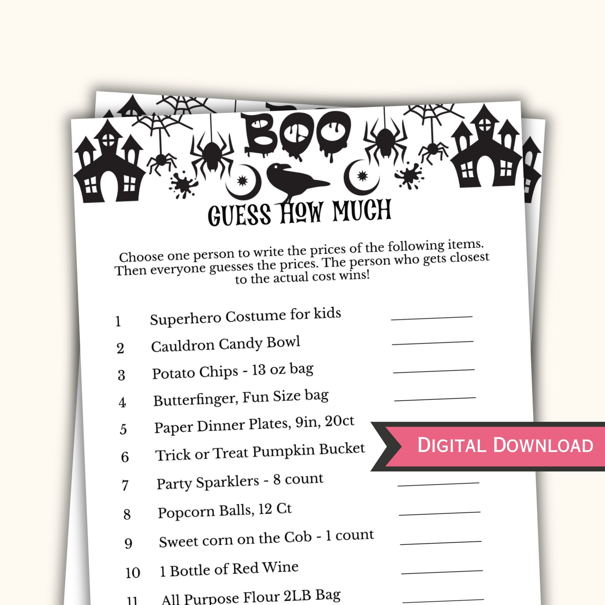 Guess How Much - Halloween Game