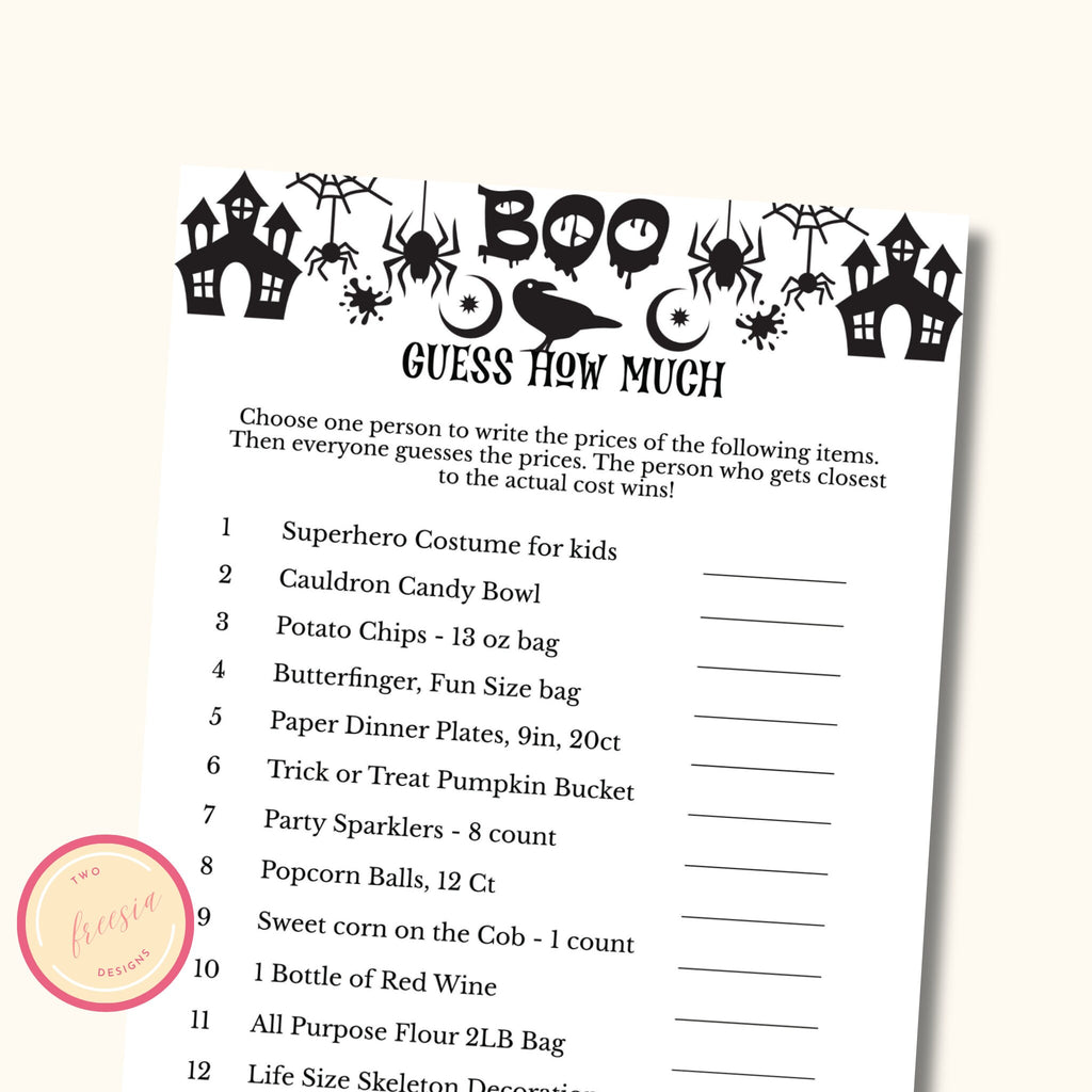 Guess How Much - Halloween Game