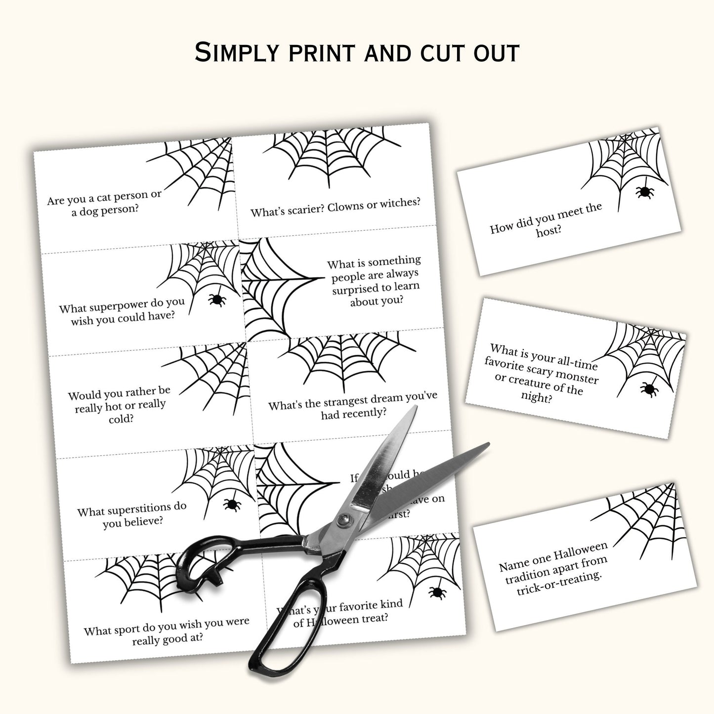 Halloween Conversation Starters Cards