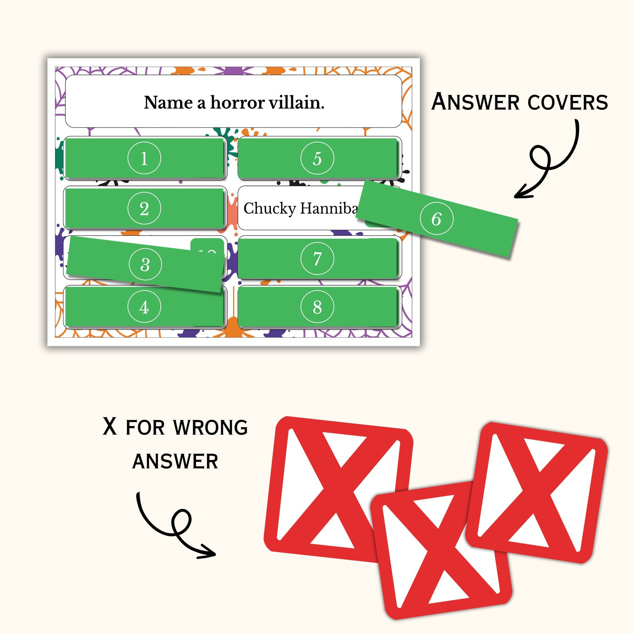 Halloween Friendly Feud Game