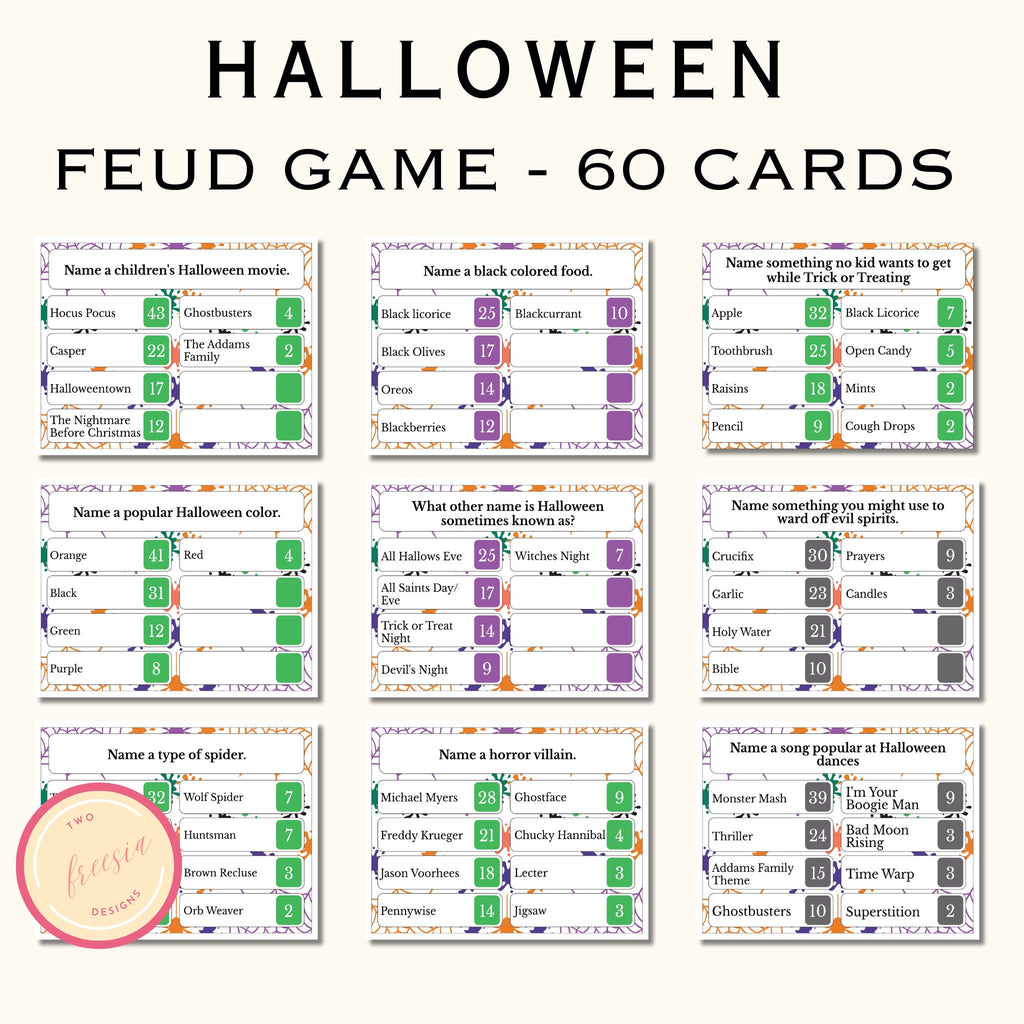Halloween Friendly Feud Game