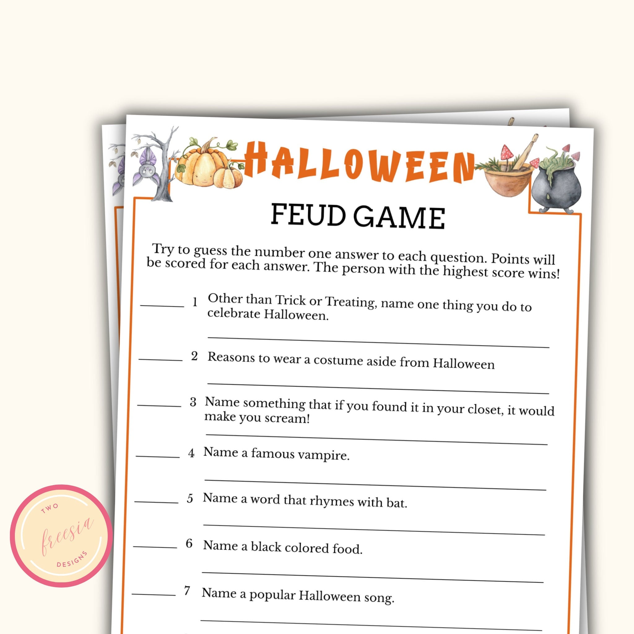 Halloween Feud Game