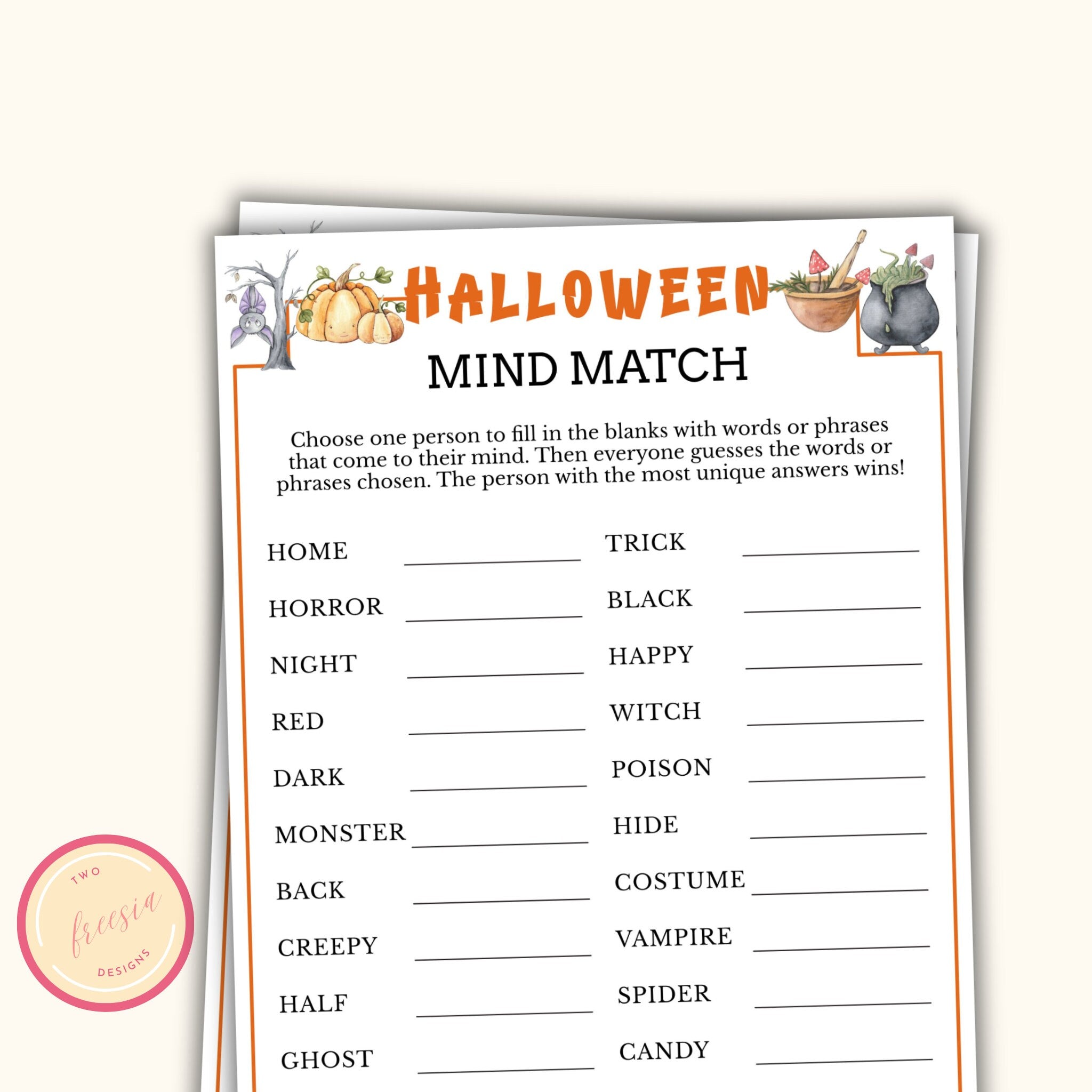 Mind Match - Halloween Party Game