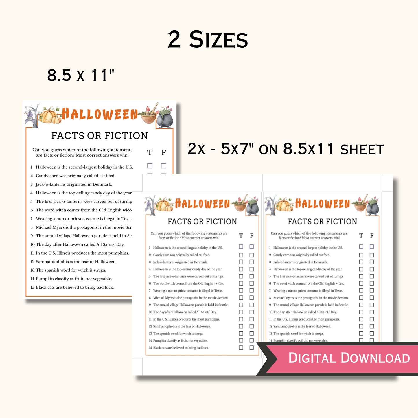 Halloween Facts or Fiction Game