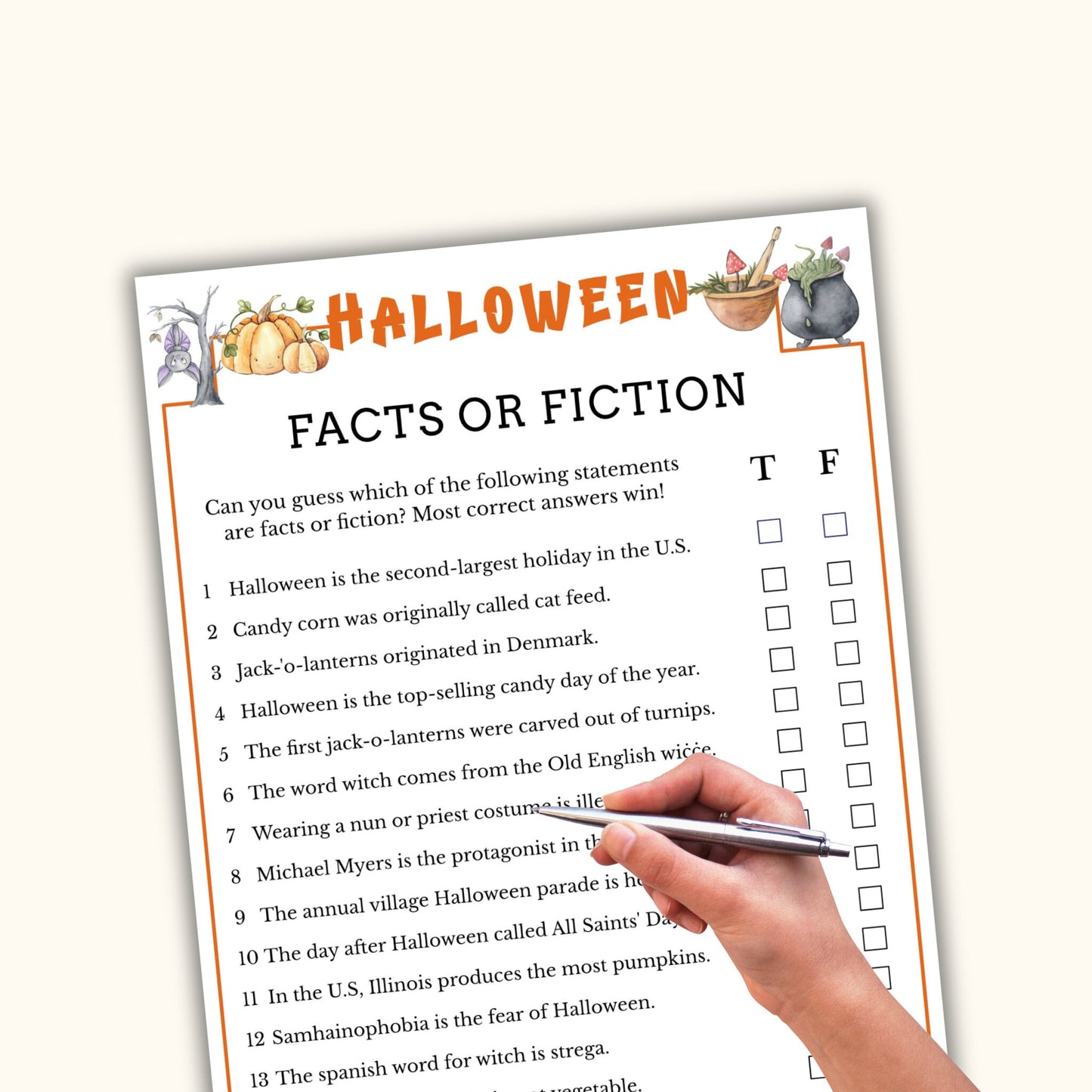 Halloween Facts or Fiction Game