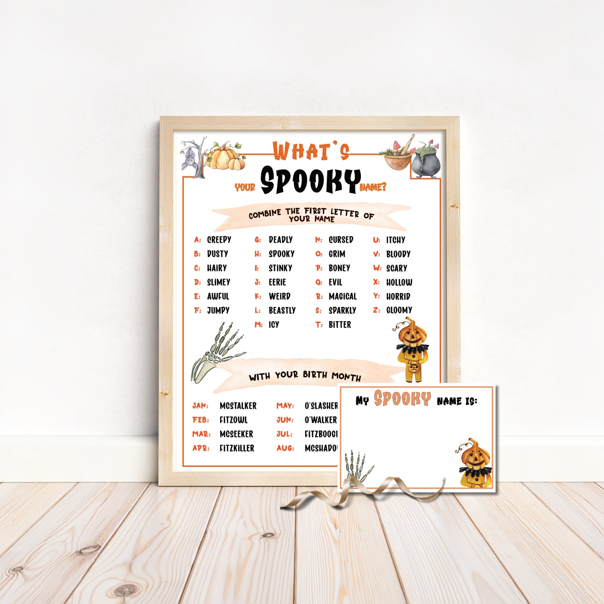 What's your Spooky Name - Halloween Name Generator Game