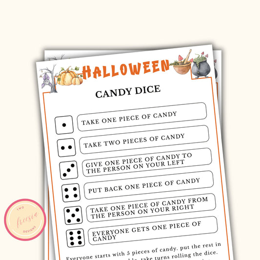 Halloween Candy Dice Game