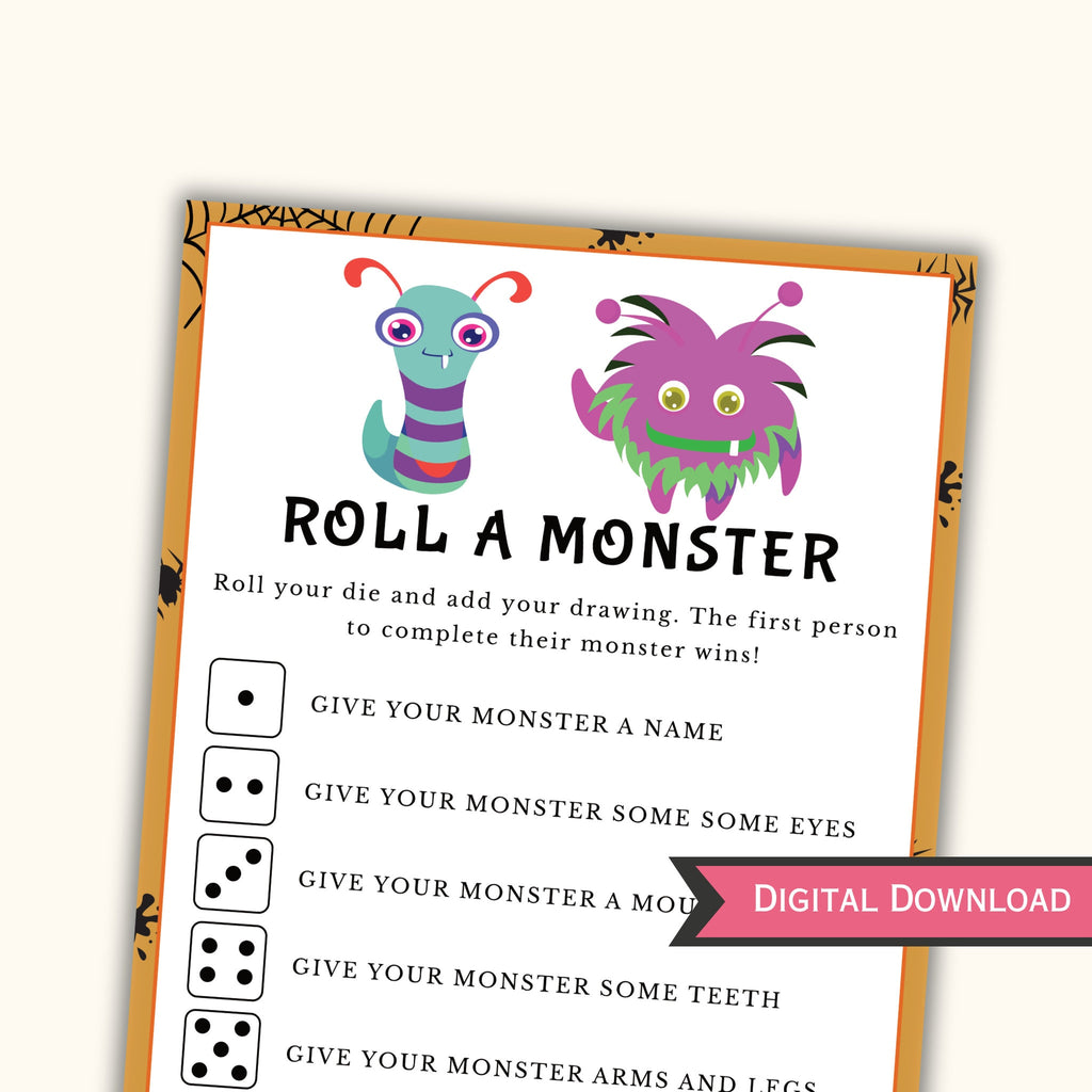 Halloween Roll a Monster Game