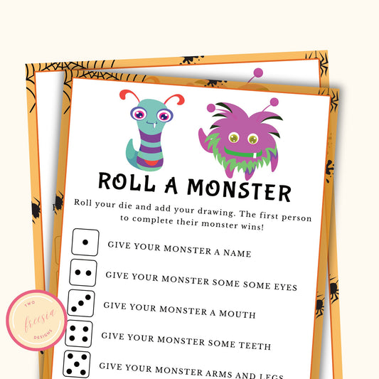 Halloween Roll a Monster Game