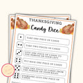 Thanksgiving Candy Dice Game