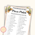 Thanksgiving Movie Match Game